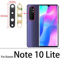 Nowy dla Xiaomi Mi 9 Mi9 Se Mi9 Mi 9T 10T uwaga 10 11 Lite Poco X3 NFC / Poco F3 tylny obiektyw szklany obiektyw z naklejką samoprzylepną 2
